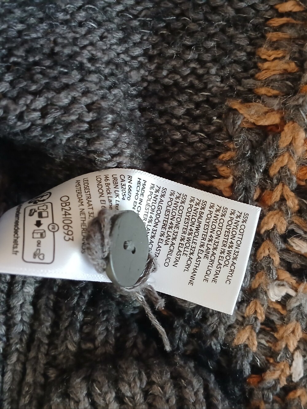 Pilcro Anthropologie Jesse Dog Icon Cardigan Sweater XXS French Bulldog Oversize - Picture 9 of 14